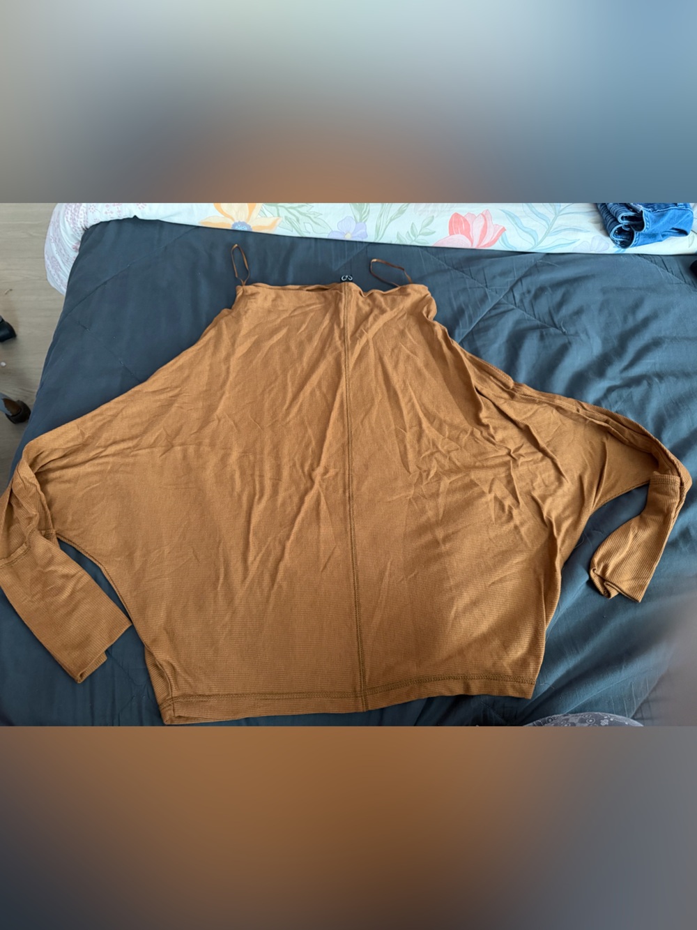 Windsor Scoop Neck Long Sleeve Top - Caramel Brown